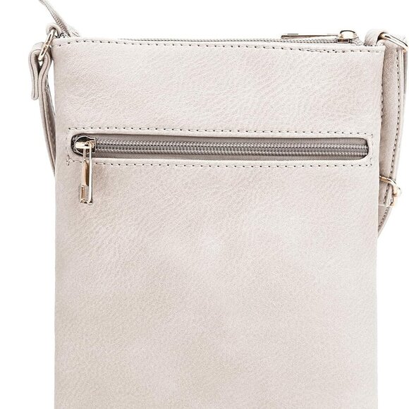 Crossbody Purse Bag | Functional Multi Pocket Double Zipper Purse | Adjustable S - Picture 3 of 7